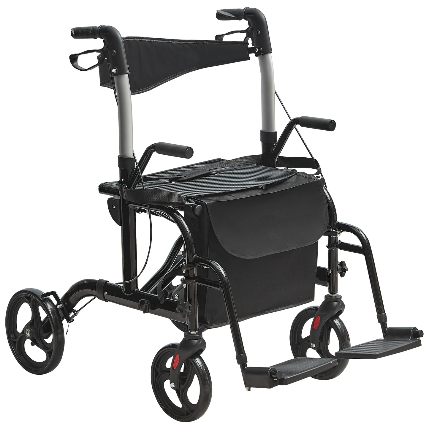 Ortocare360 2-in-1 Rollator & Transport Chair for Seniors